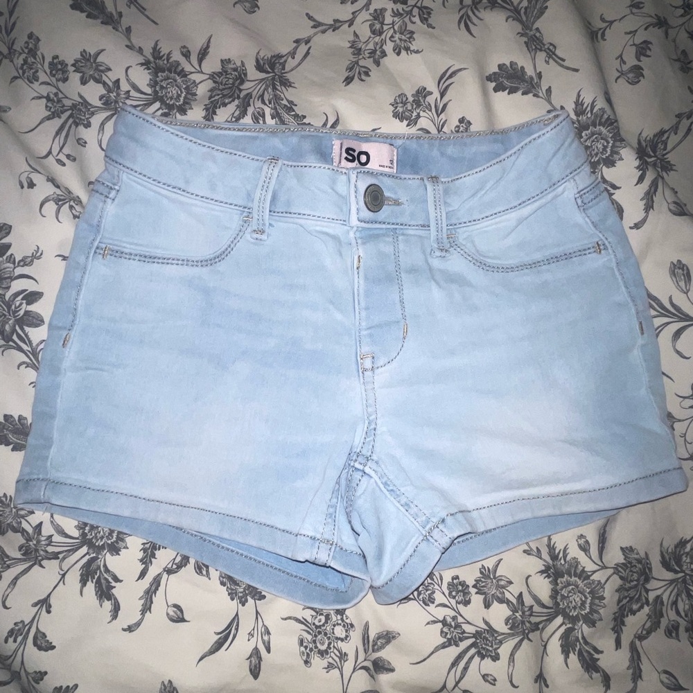 SO soft blue Denim Shorts Summer Style